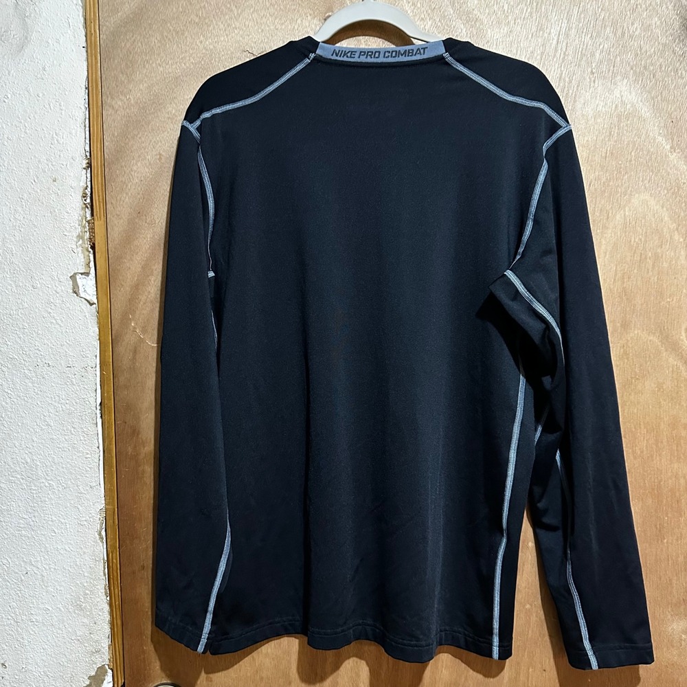 Nike Pro Combat Dri-FIT Mens XL Fitted Long Sleeve Shirt Black Training Top